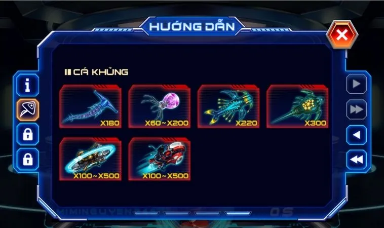 Hệ số cá thưởng trong game Bắn Cá Men In Black Tại Vui123