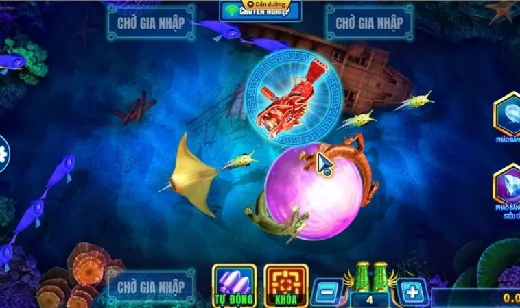 Hệ thống vũ khí trong game Bắn Cá Rồng Tại Vui123