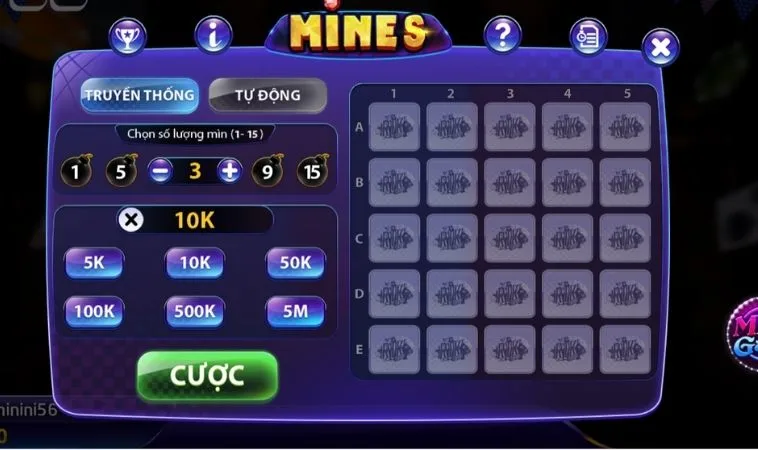 Giao diện chơi game nhanh Vui123