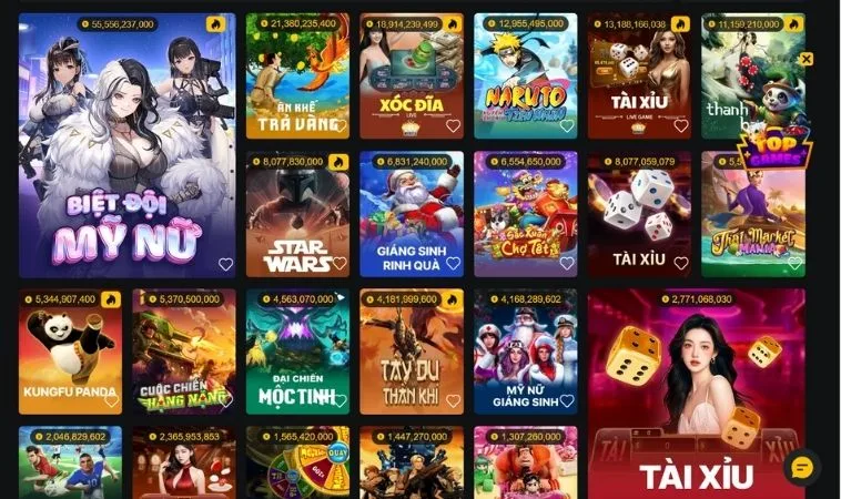 Đa dạng các thể loại game nổ hũ để trải nghiệm tại nhà cái Vui123