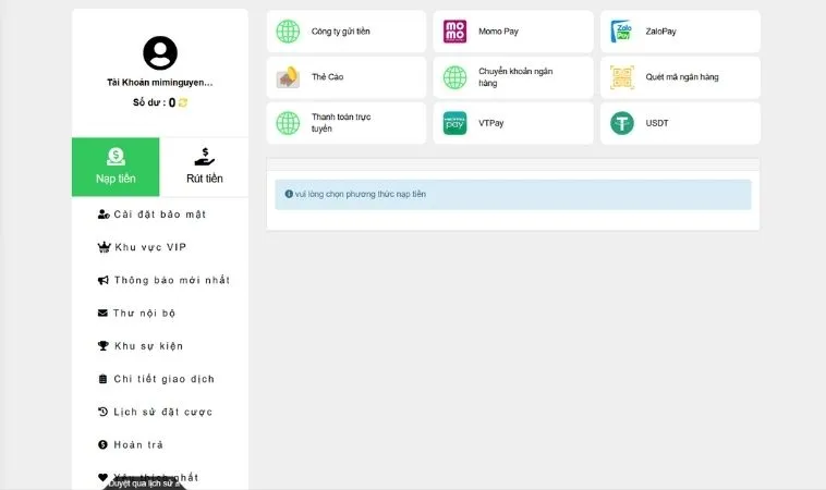 Hướng Dẫn Nạp Tiền Vui123 Nhanh Chóng Tiện Lợi Chỉ Trong Vài Phút Đồng Hồ 2 Các phương thức nạp tiền Vui123