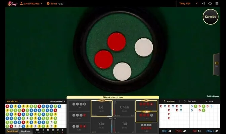 Bàn cược Xóc Đĩa Tại Vui123