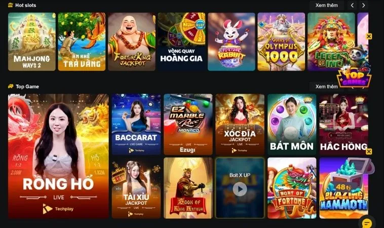 Đa dạng các thể loại game để trải nghiệm tại nhà cái Vui123