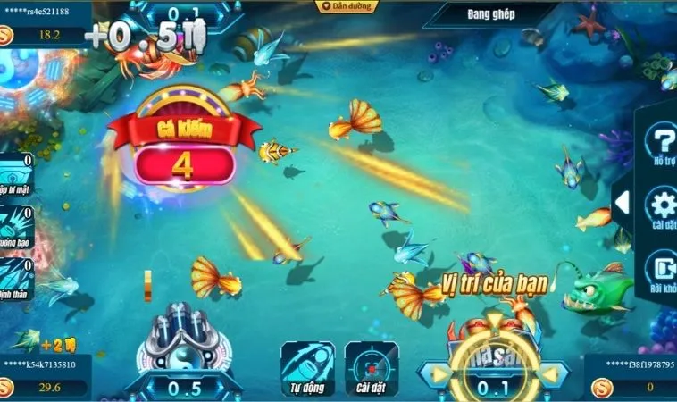 Cách chơi game Thợ Săn Cá Tại Vui123