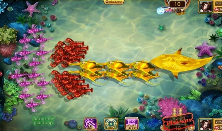 Giao diện chơi game Vua Bắn Cá Tại Vui123